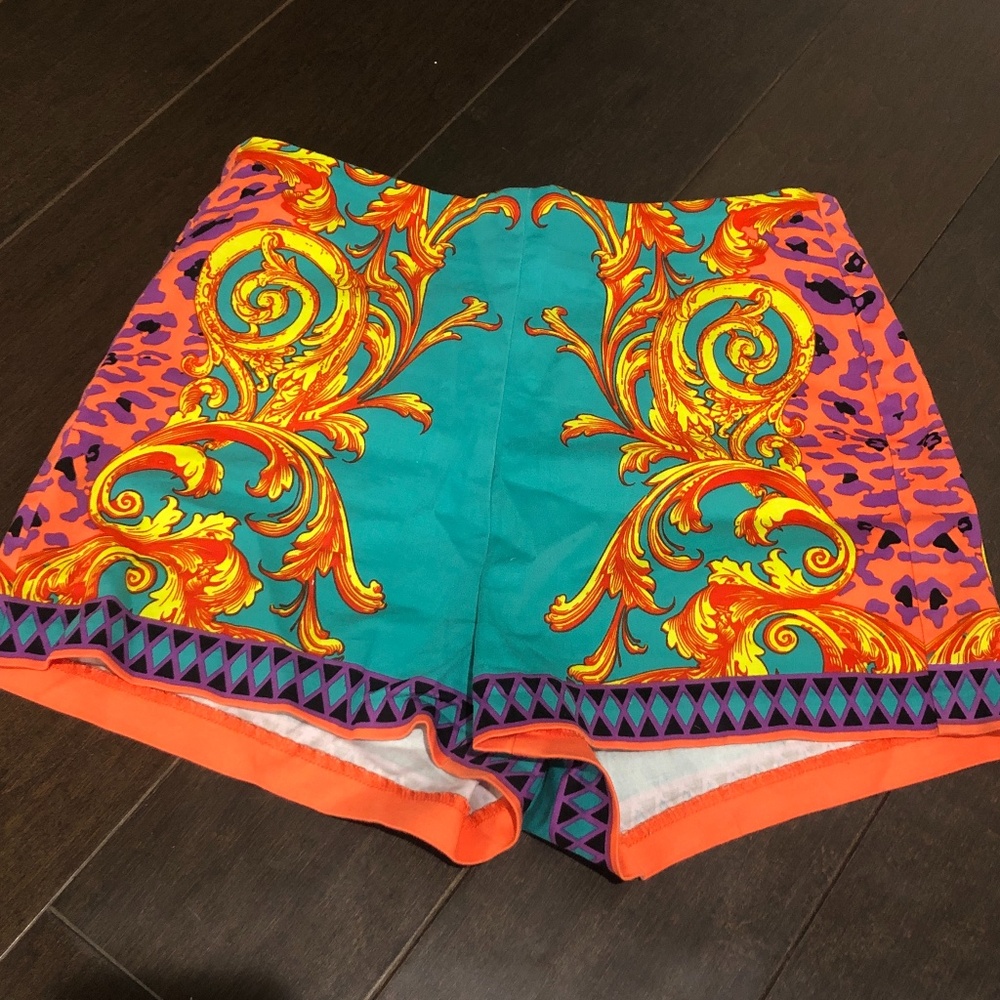 Trendy Boutique Patterned High Waisted Shorts